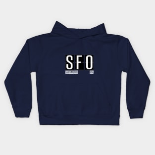 SFO- San Francisco CA Airport Code Souvenir or Gift Shirt Kids Hoodie